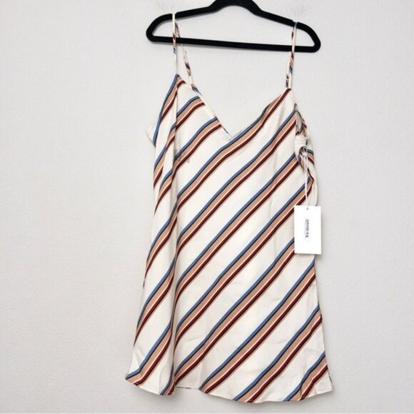 NWT Frame Classic Striped Silk Camisole S Stripe Clay Multi Sleeveless - Picture 4 of 12